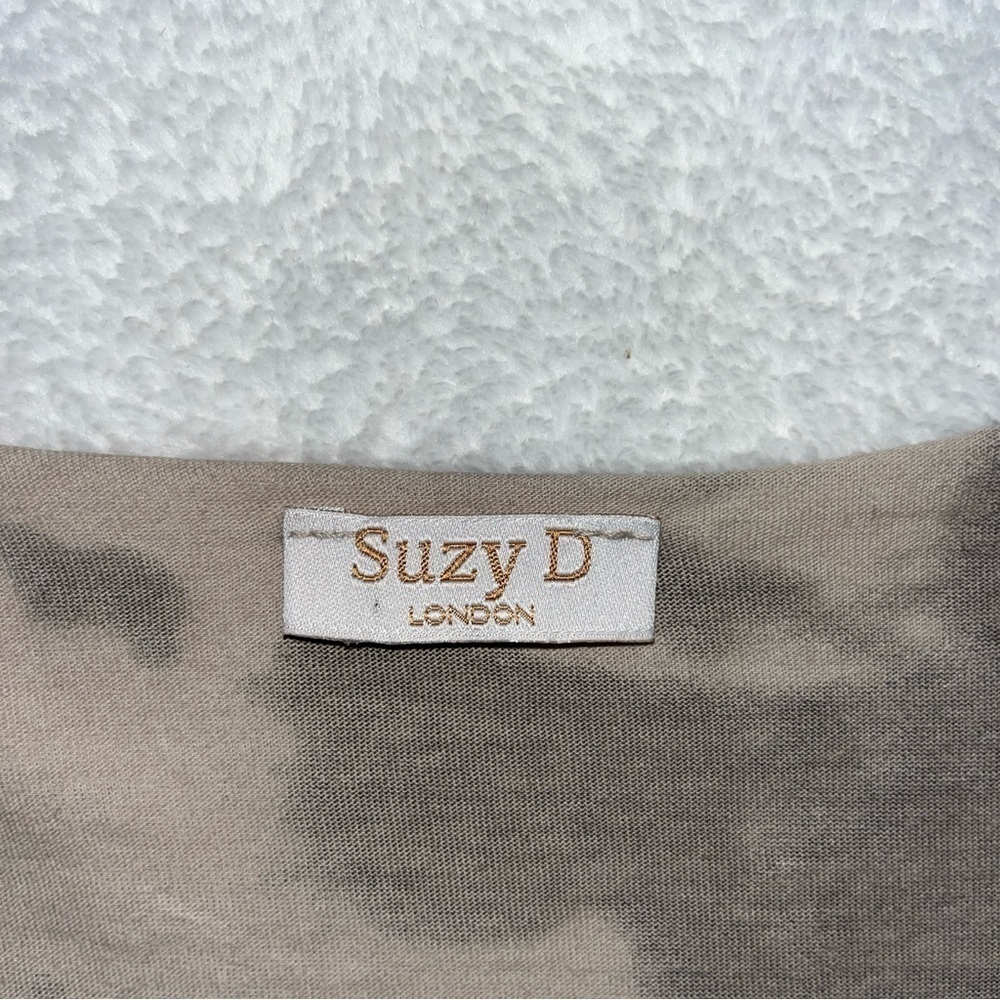 Suzy D London Jaimie Curve Tie Dye V Neck Tunic Blouse Womans Sz 2 Or US 14/16 - Picture 6 of 9